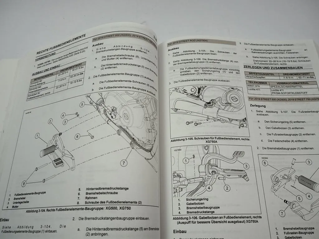 Harley Davidson Street XG 500 750 750A 2019 Werkstatthandbuch Diagnose Elektrik