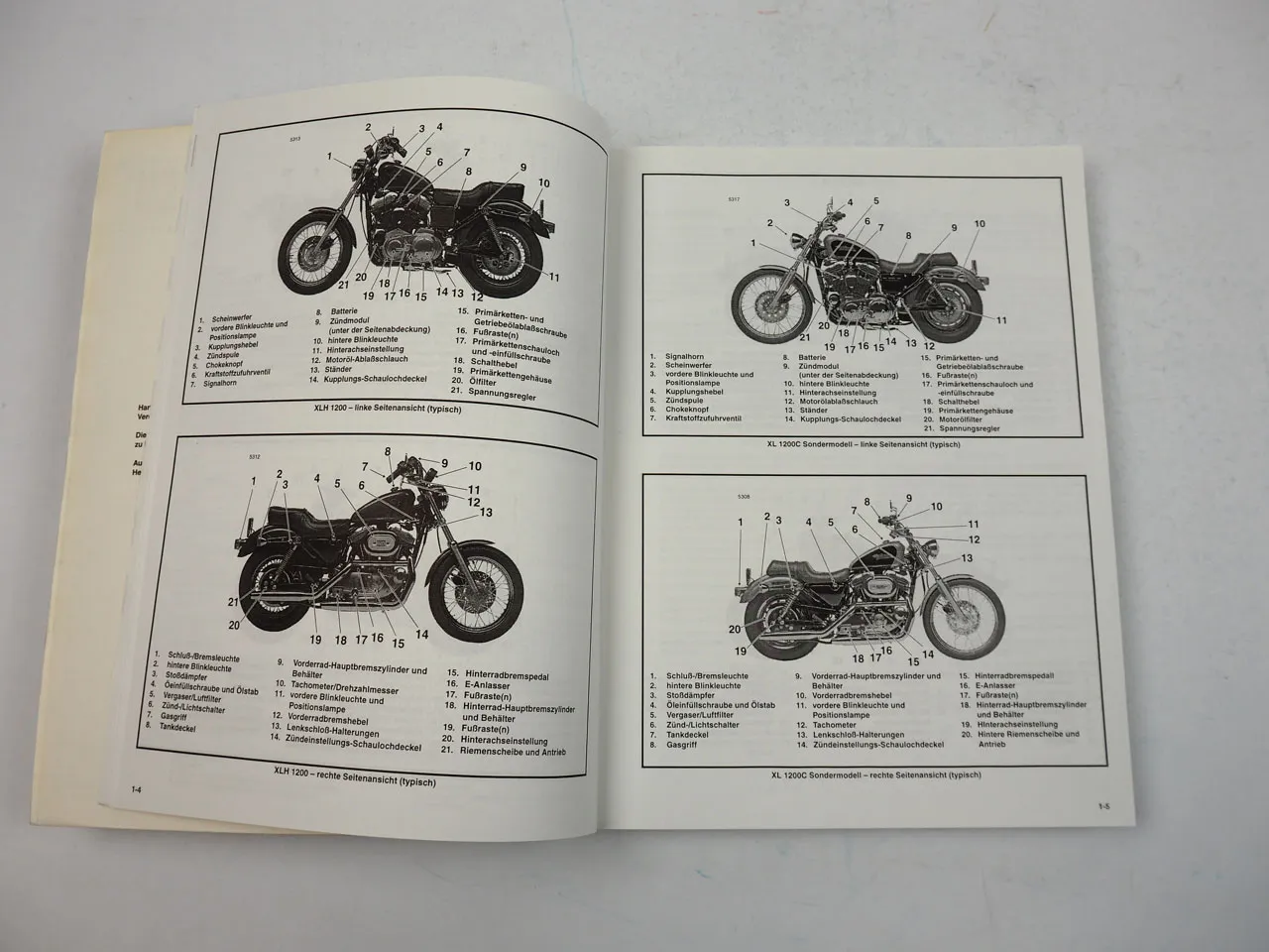 Harley Davidson XLH 883 1200 Sportster 1995 -1996 Werkstatthandbuch Wartung