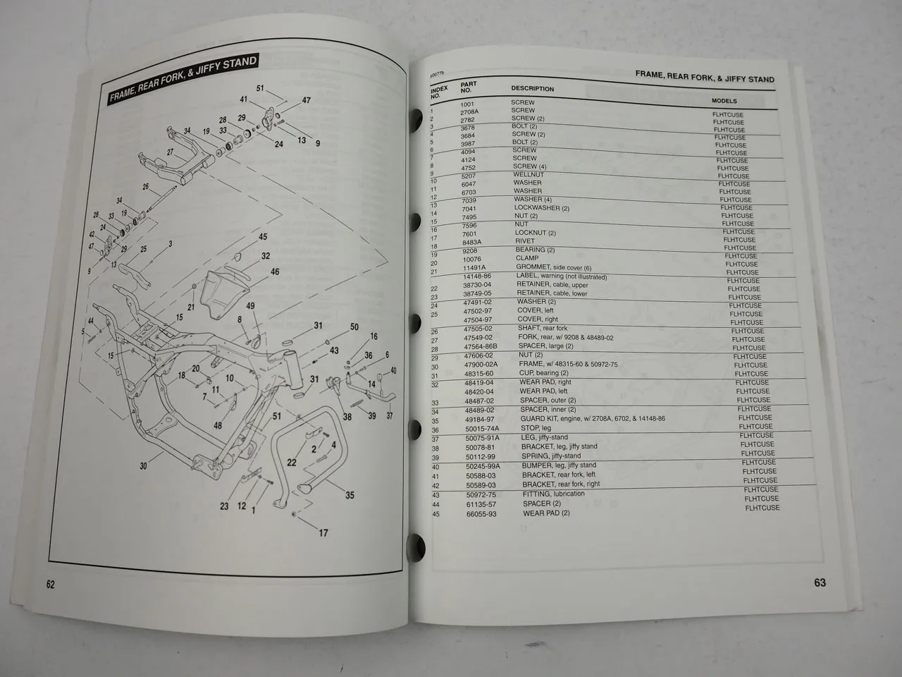 Harley FLHTCUSE CVO Screamin Eagle Ultra Glide Parts Catalog 2006
