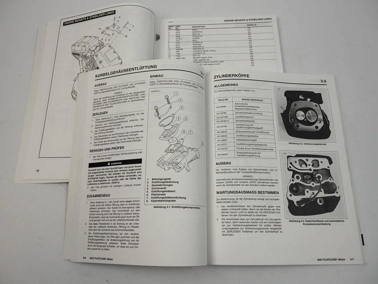 Harley FLHTCUSE2 Screamin Eagle E-Glide Werkstatthandbuch Parts Catalog 2007