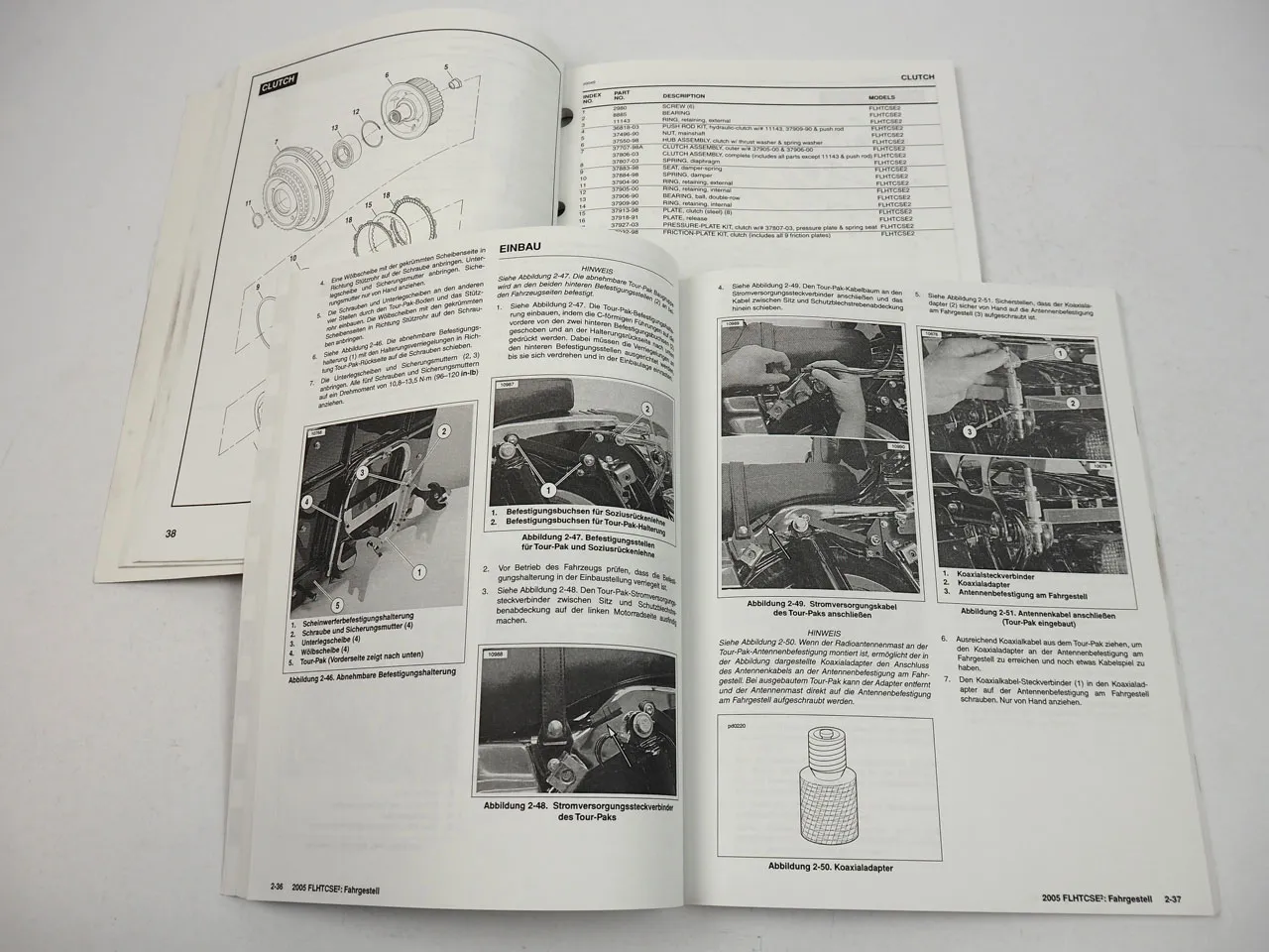 Harley FLHTCUSE3 Screamin Eagle E-Glide Werkstatthandbuch Parts Catalog 2005