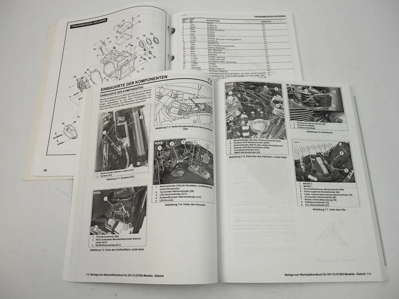 Harley FLSTSE2 CVO Softail Convertible Werkstatthandbuch Parts Catalog 2011