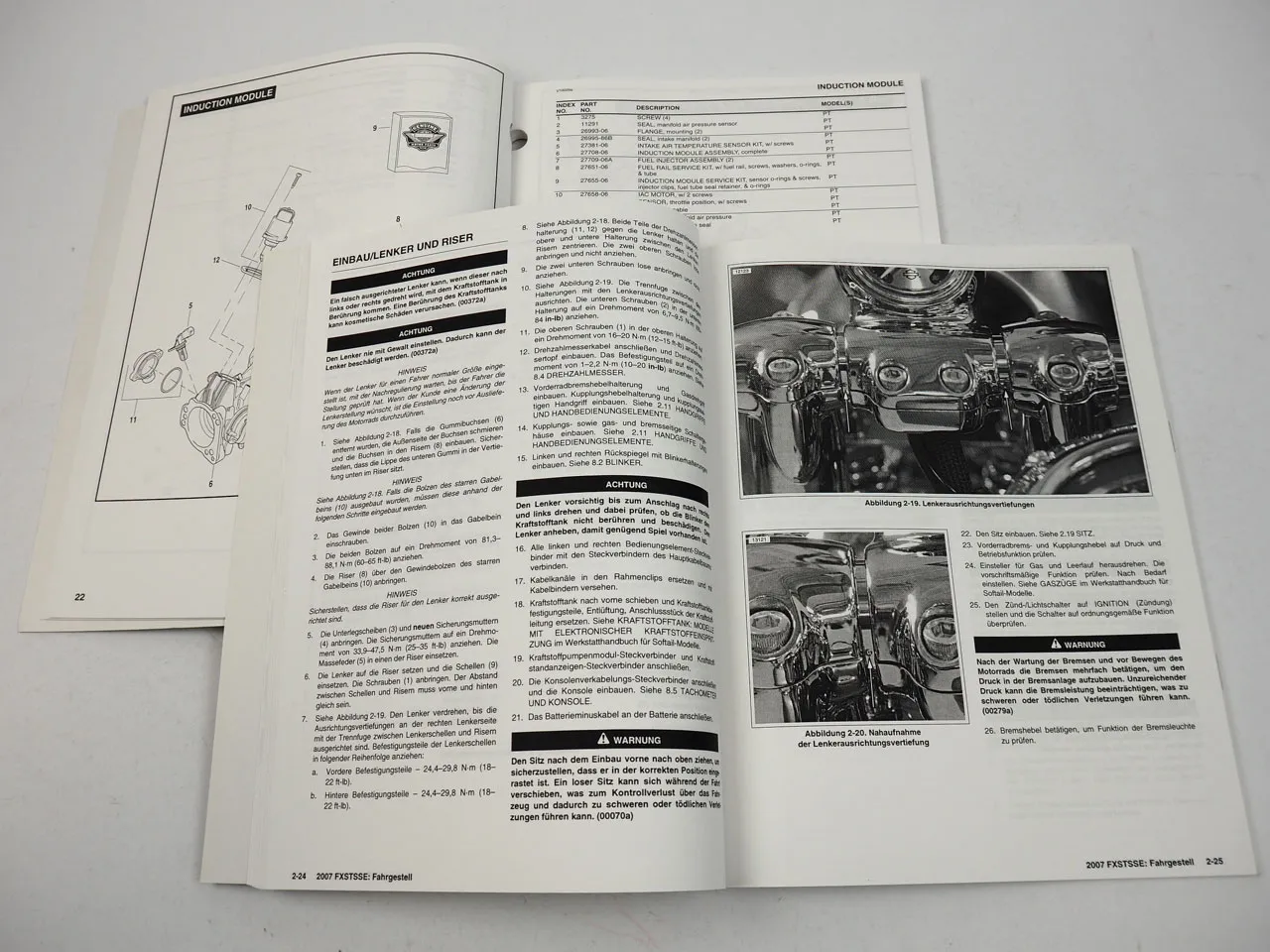 Harley FXSTSSE Eagle Springer Softail Werkstatthandbuch und Parts Catalog 2007