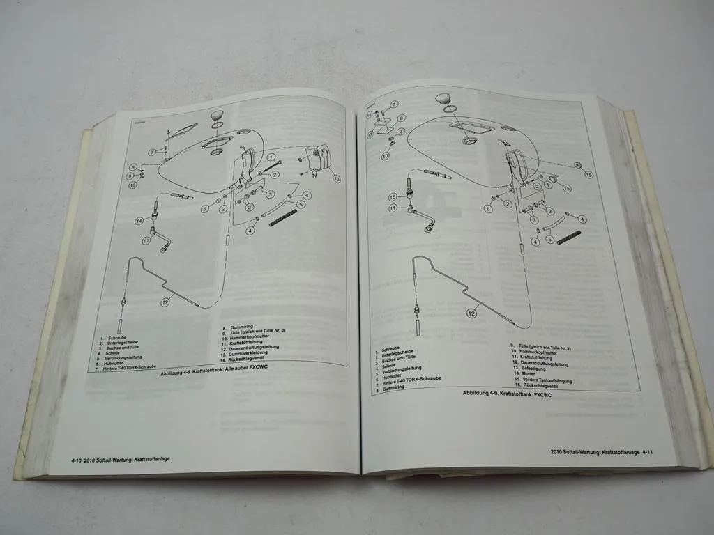 Harley Softail FLS FXS FXC Modelle 2010 Werkstatthandbuch Diagnose Fehlersuche