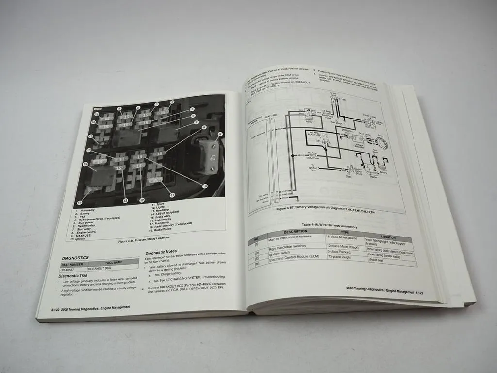 Harley Touring FLHR FLHX FLHT 2008 Diagnosis Troubleshooting Electrical