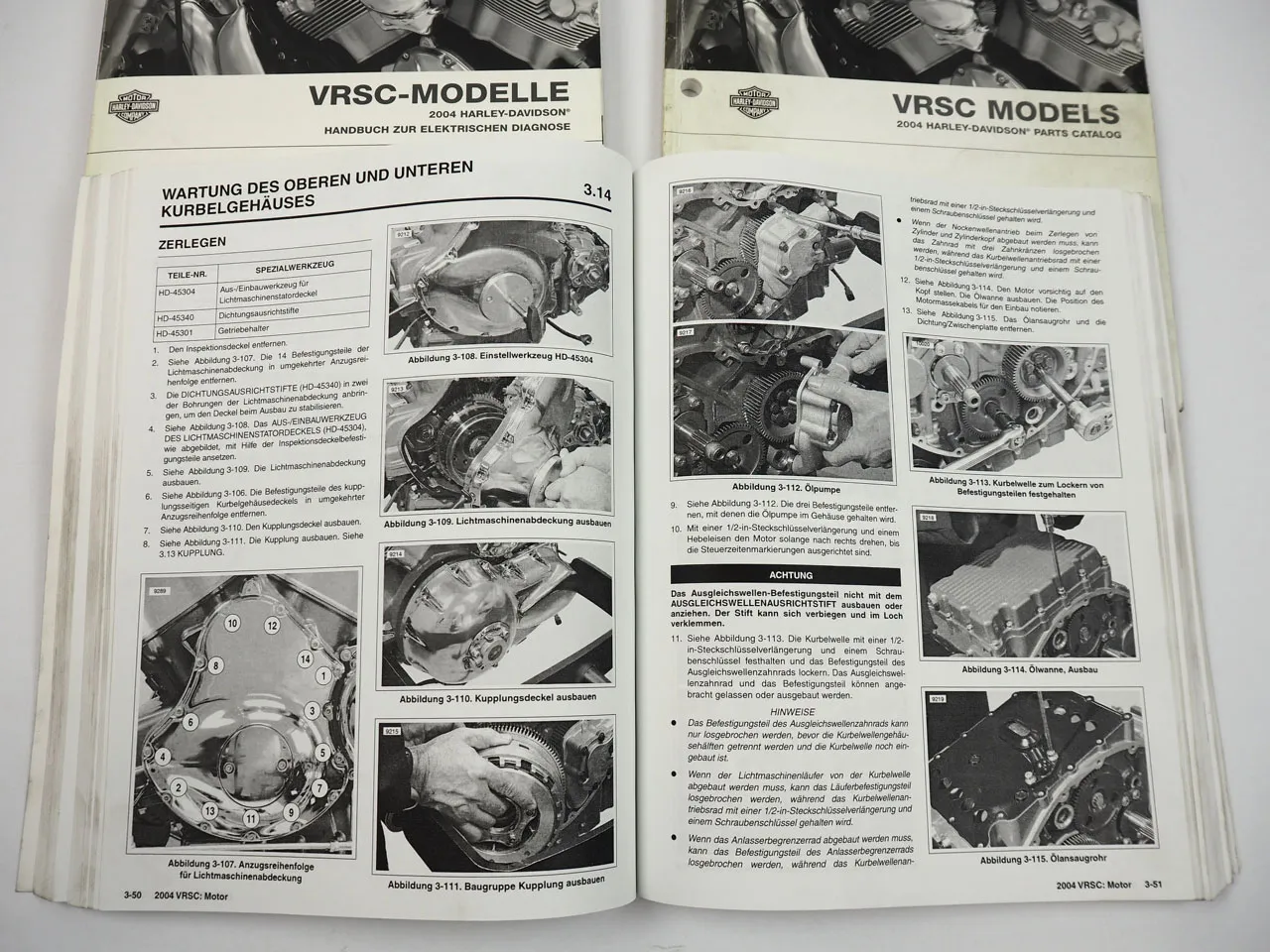 Harley V Rod VRSCA VRSCB 2004 Werkstatthandbuch Elektrische Diagnose Parts List