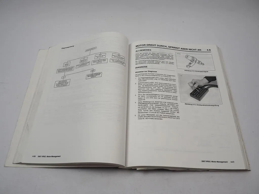 Harley VRSC V Rod Street Rod Night Rod 2007 Diagnose Fehlersuche Elektrik