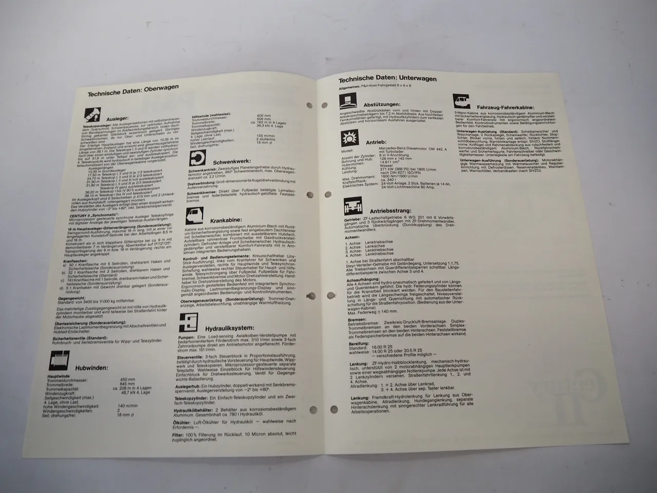 Harnischfeger P&H S 60 60t All Terrain Kran Prospekt 1990