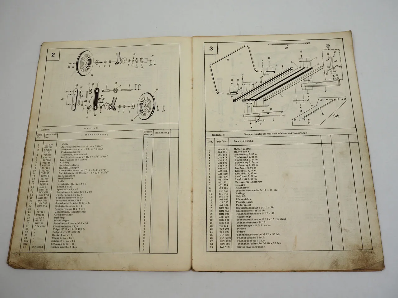 Hassia DAN DAS Drillautomat Serie F9 Ersatzteilliste 1969
