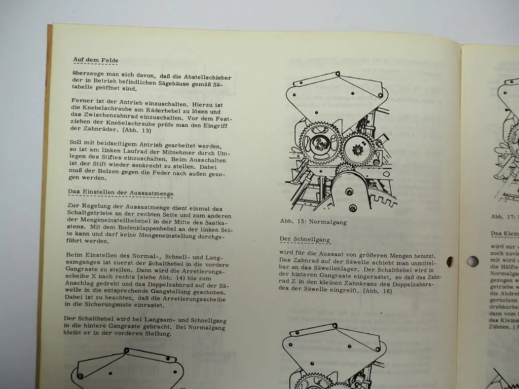 Hassia DES Drillmaschine Betriebsanleitung Ersatzteilliste 1975
