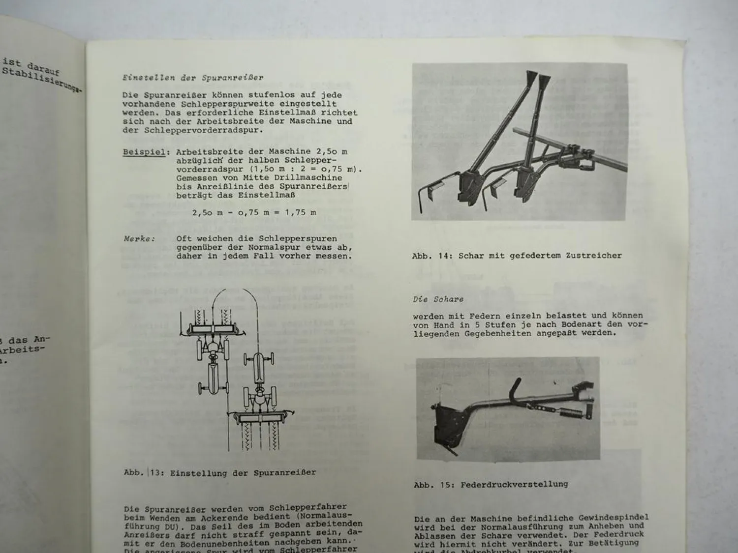 Hassia DU Drillmaschine Betriebsanleitung Ersatzteilliste 1980 Original
