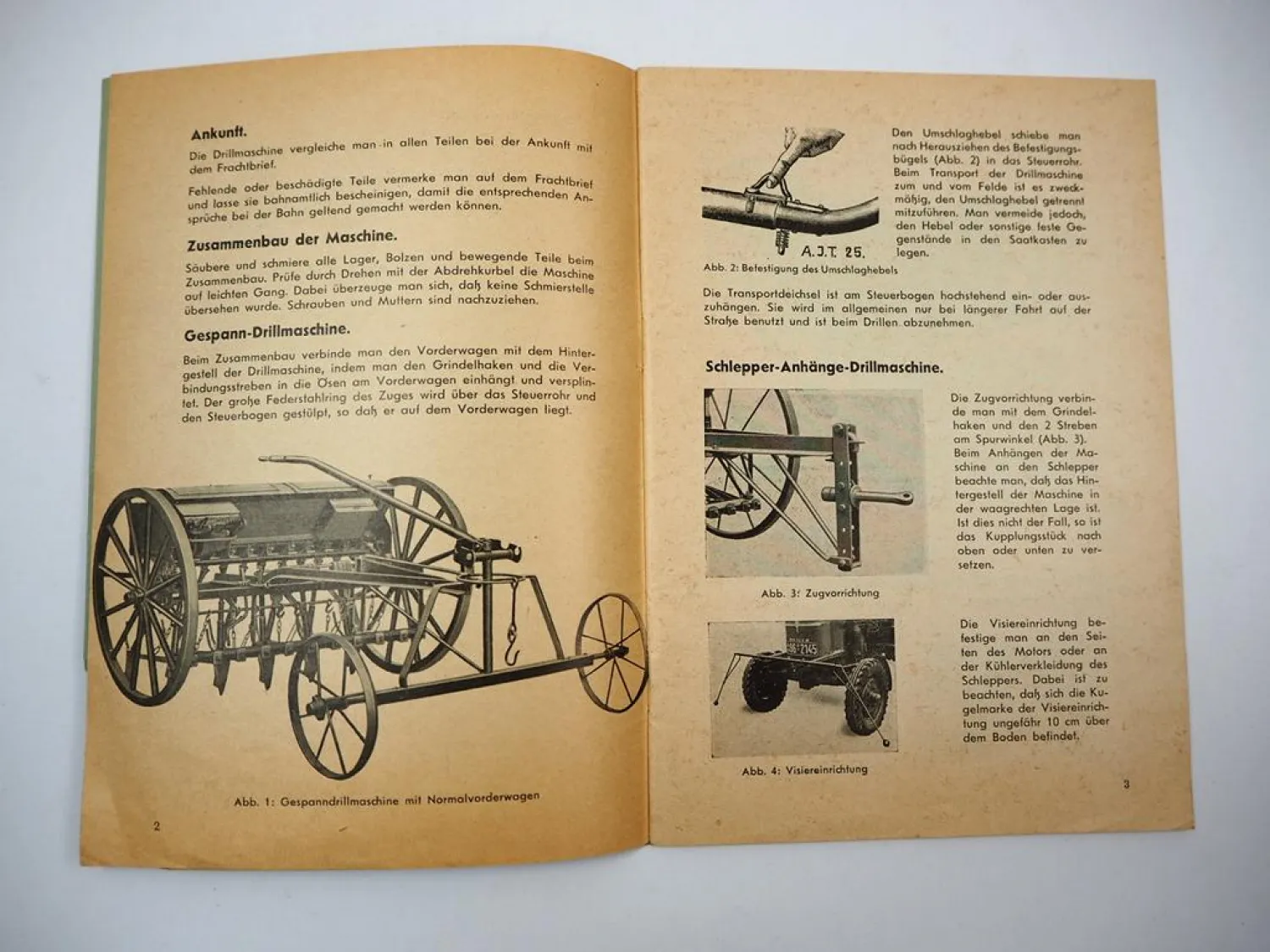 Hassia FN AN LN Nockenrad Drillmaschine Betriebsanleitung Ersatzteilliste 1956