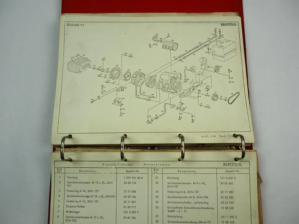 Hatra M40 M 40 Vollhydraulik Mobilbagger Betriebsanleitung Ersatzteilliste