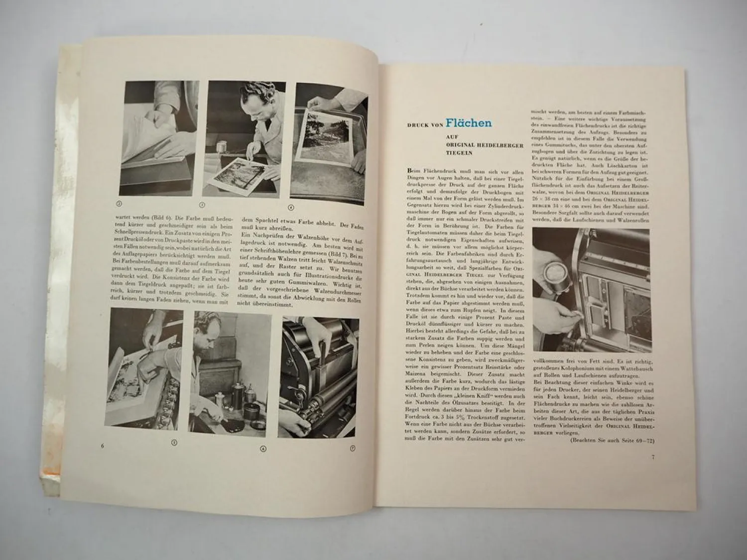 Heidelberger Druckmaschinen Winke für den Maschinenmeister 1956 Bedienung
