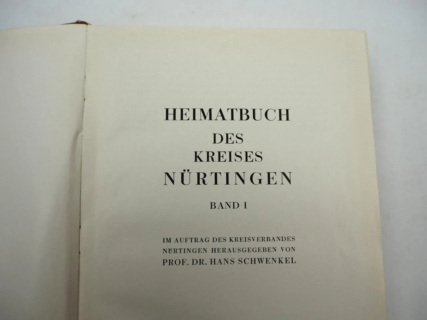 Heimatbuch des Kreises Nürtingen Bd.1 1950 Hans Schwenkel Baden-Württemberg