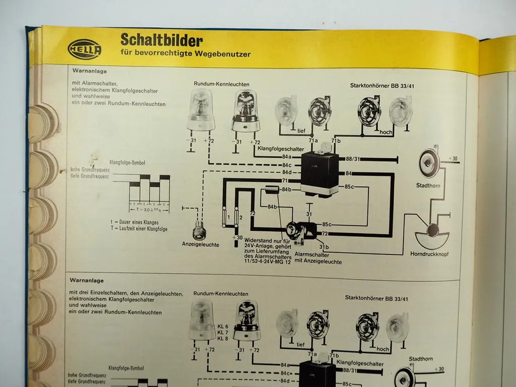 Hella Scheinwerfer Leuchten Signale für PKW LKW Omnibus Katalog 1974/75
