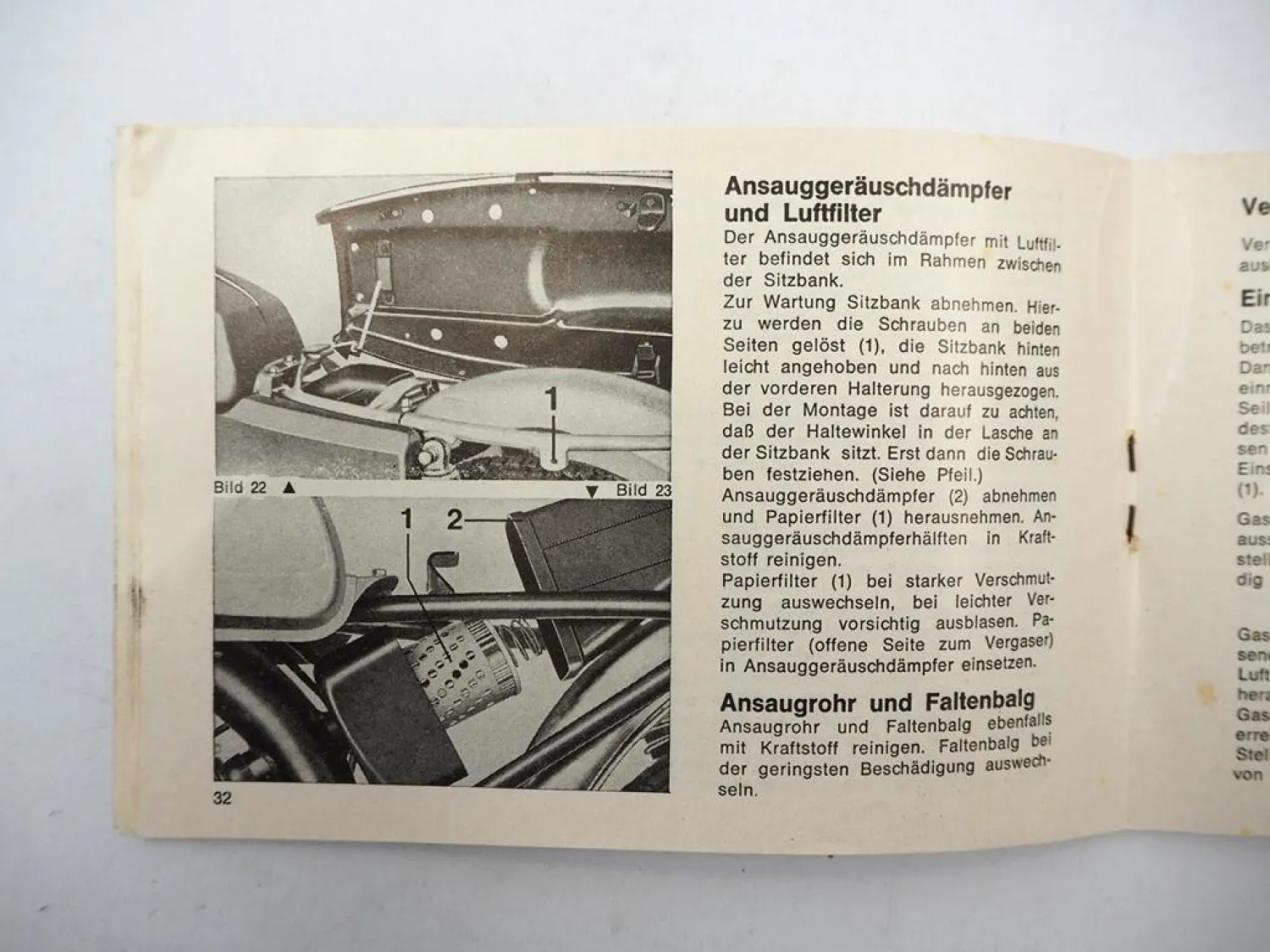 Hercules K50 Ultra II LC Motorrad mit Sachs Motor Betriebsanleitung Wartung 1981