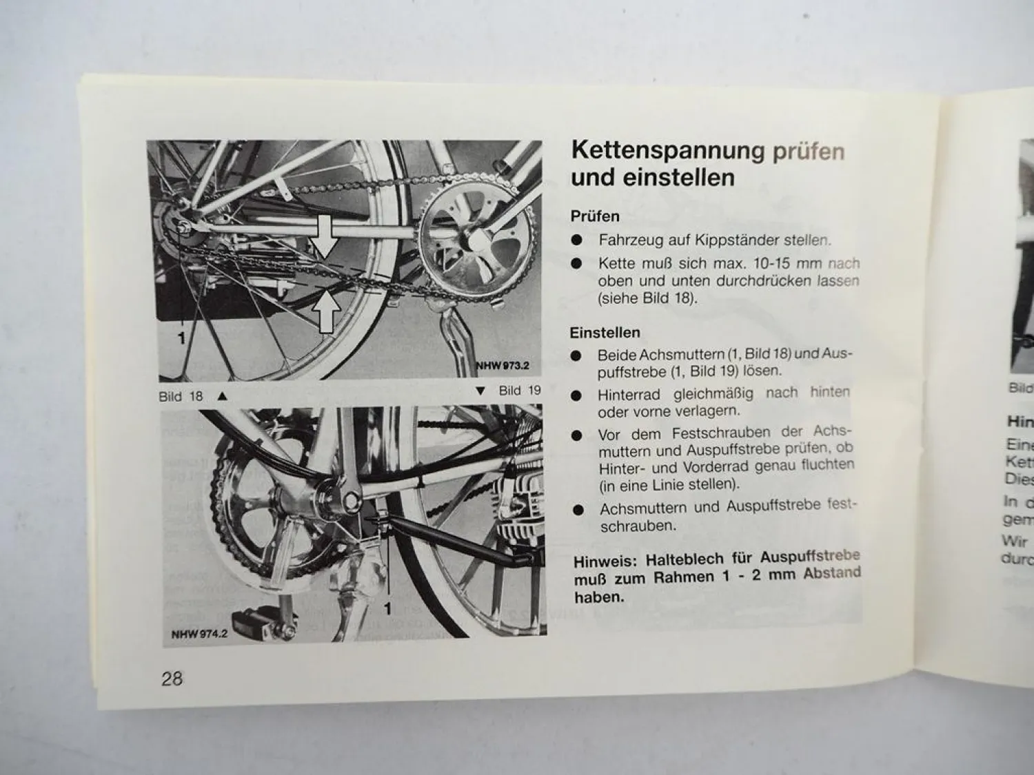 Hercules Saxonette Mofa mit Sachs Motor 301/AB Betriebsanleitung Wartung 1991