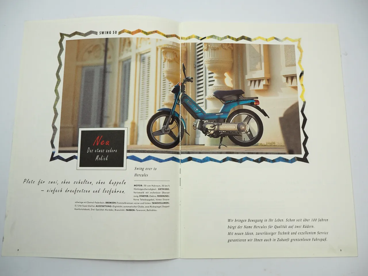 Hercules Swing MX1 Prima Optima Mofa Moped Mokick Prospekt 1995