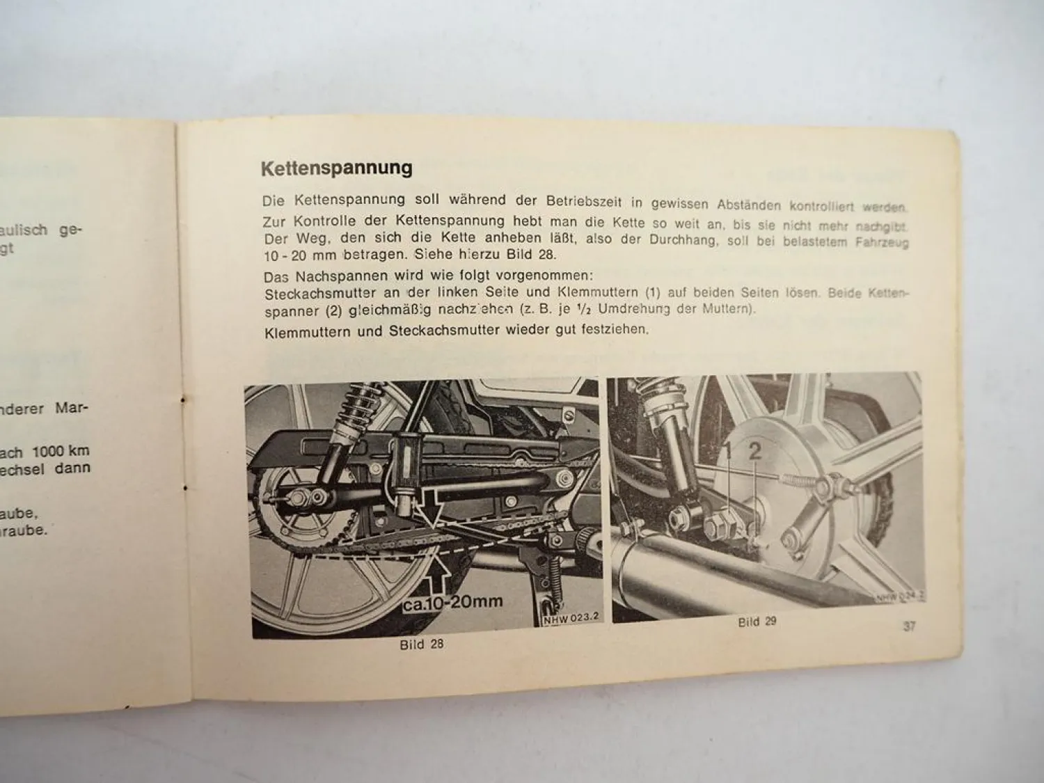 Hercules Ultra 80 Motorrad mit Sachs Motor Betriebsanleitung Wartung ca. 1980