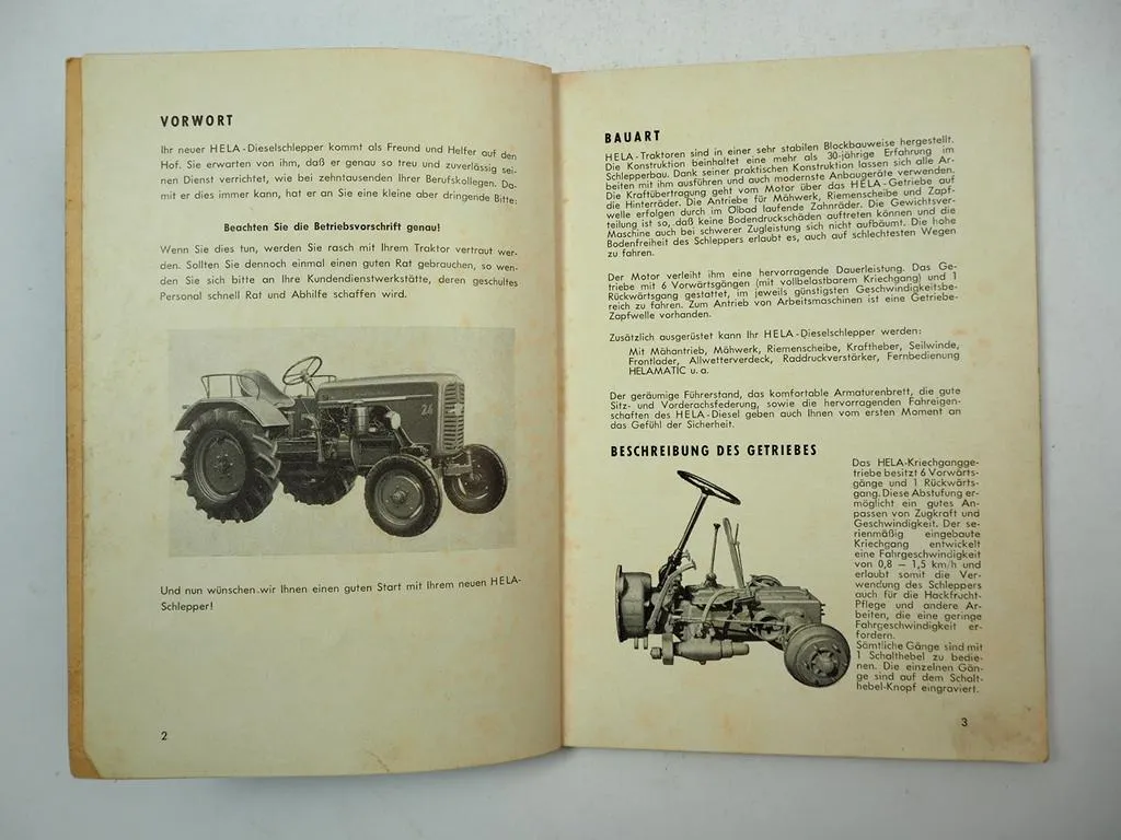 Hermann Lanz Hela D117 D24 Schlepper Betriebsanleitung Ersatzteilliste