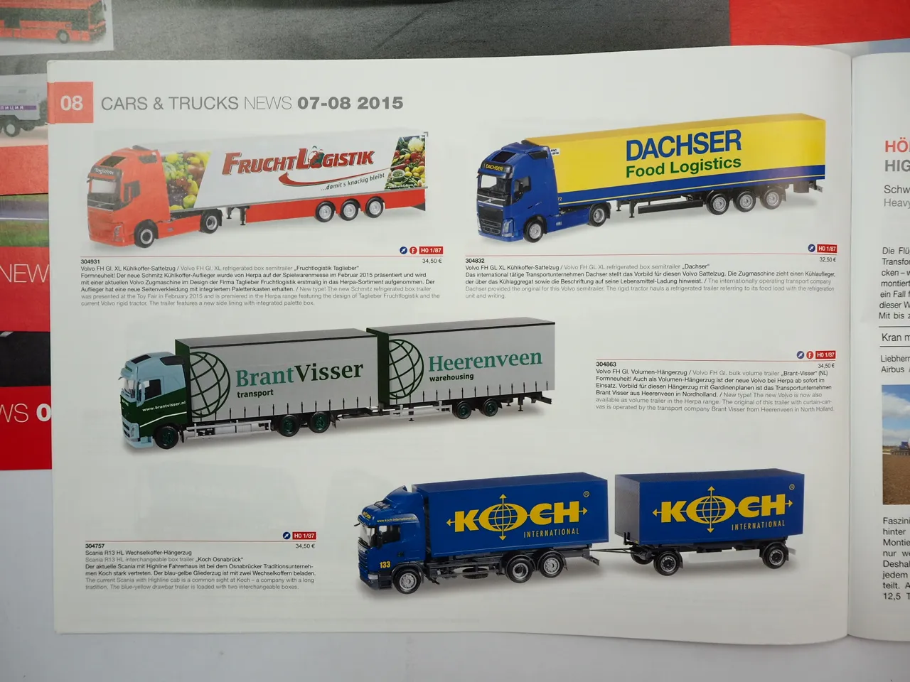 herpa cars & trucks Modellauto Miniaturmodelle Militär 18 Prospekte 2014 - 2016