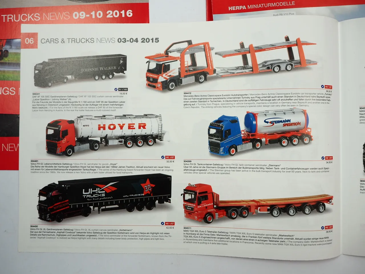 herpa cars & trucks Modellauto Miniaturmodelle Militär 18 Prospekte 2014 - 2016