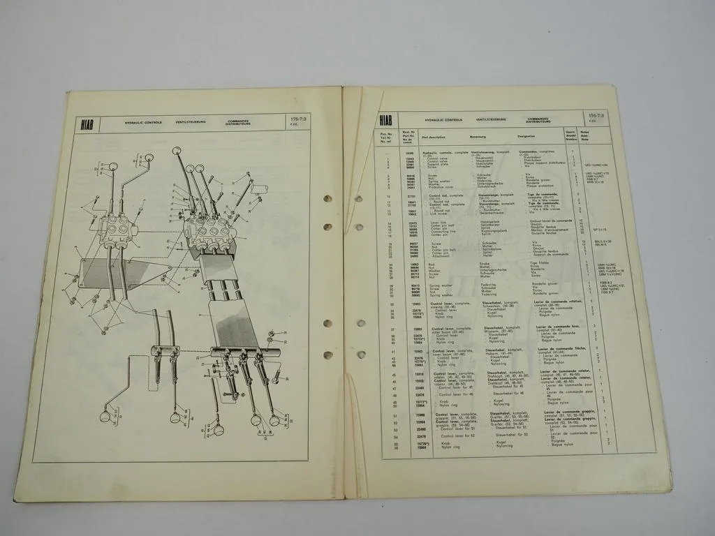 Hiab 176 Ladekran Ersatzteilliste Parts Book 1966
