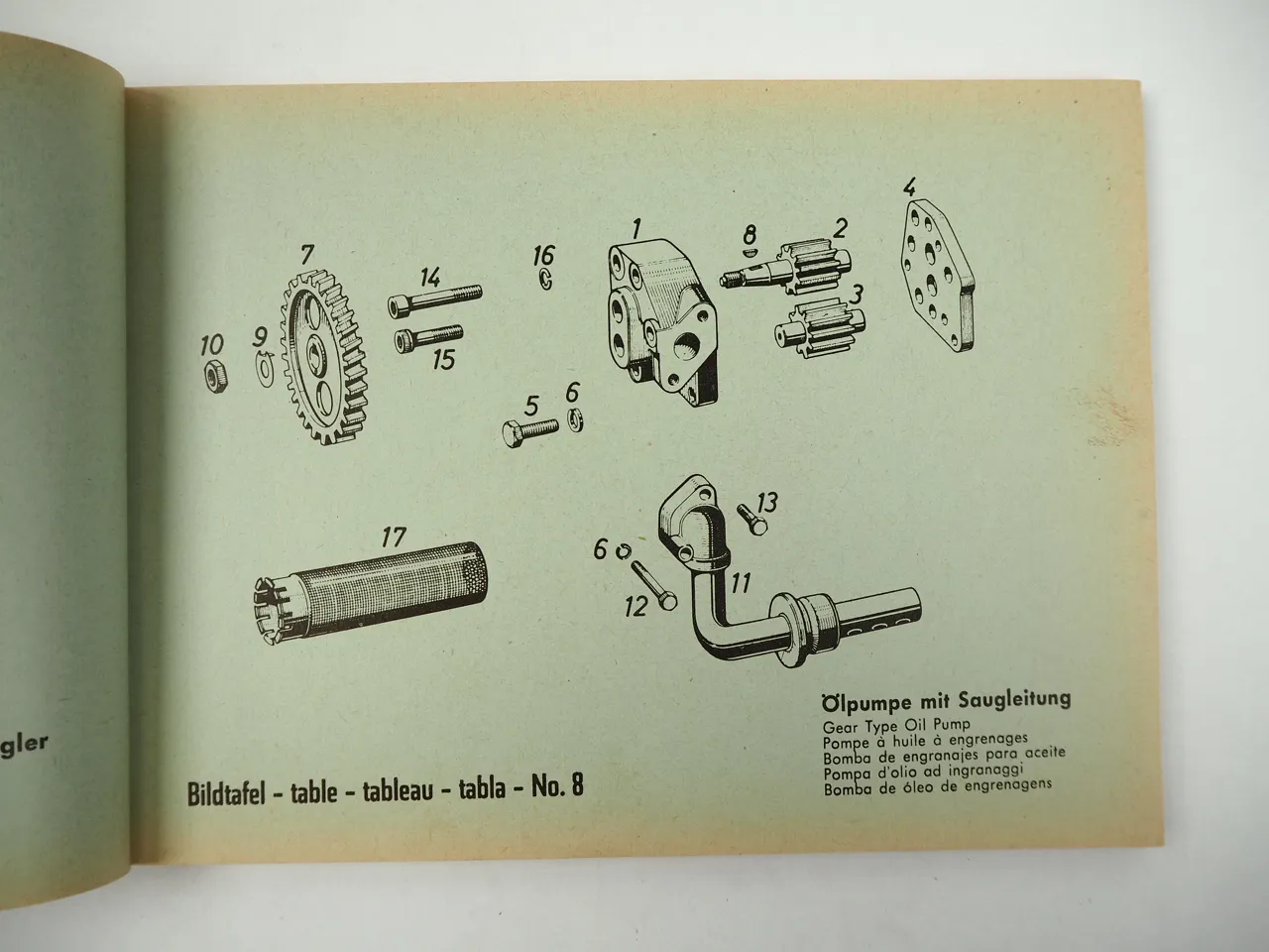 Holder A20 A21S Schlepper Ersatzteilliste Spare Parts List 1965