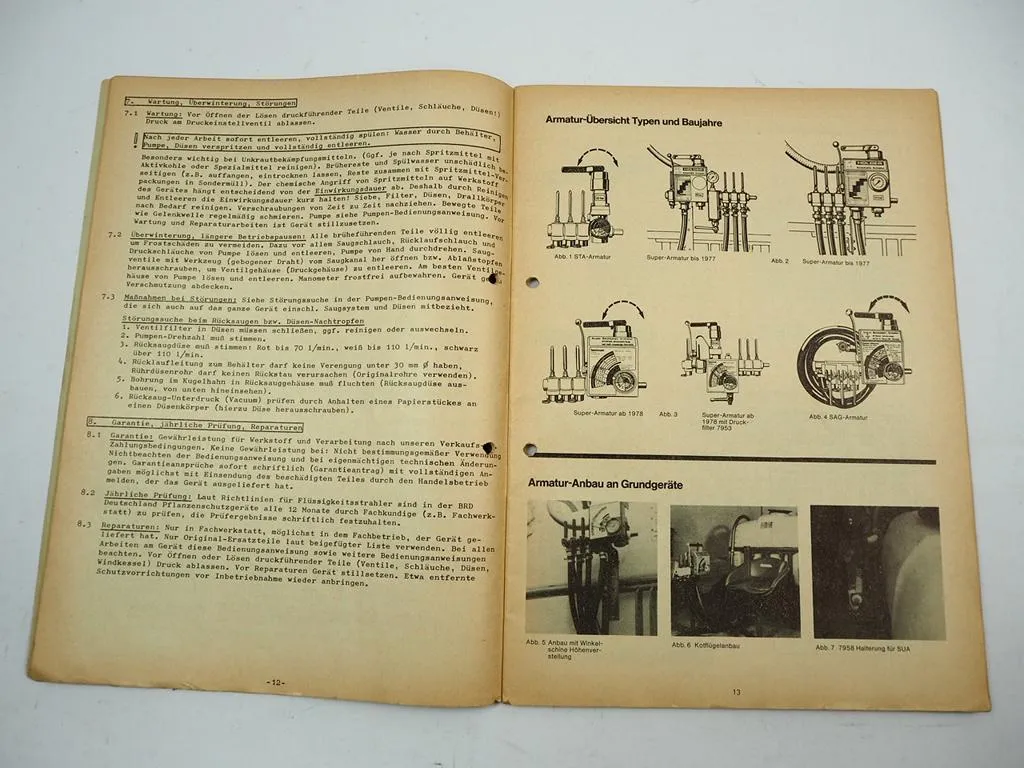 Holder Platz AS 3 4 6 8 10 Spritzgerät Betriebsanleitung Ersatzteilliste 1979