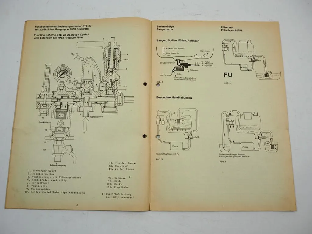 Holder Platz ES 300 400 600 l Spritzgerät Betriebsanleitung Ersatzteilliste 1985