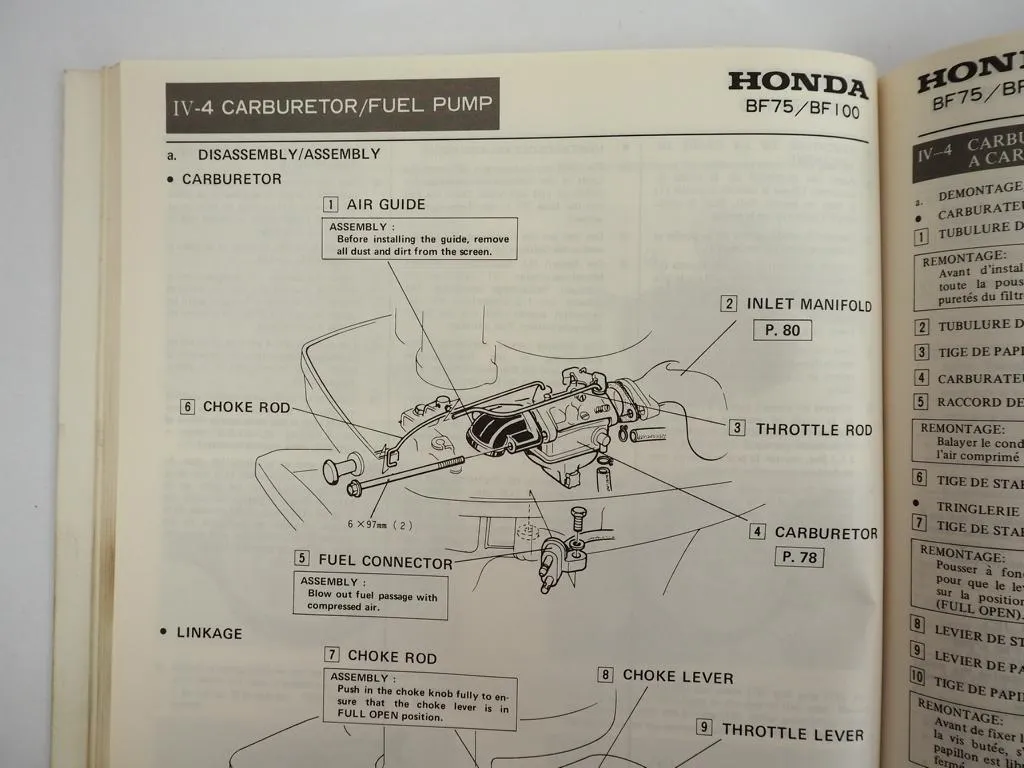 Honda BF 75 100 Außenborder Werkstatthandbuch Reparatur Shop manual 1980