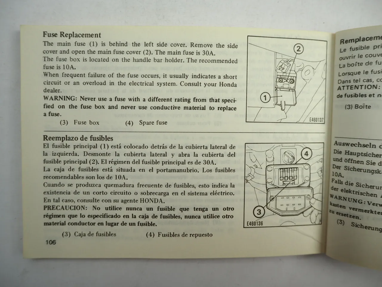 Honda CB650 Custom Betriebsanleitung Manuel du conducteur Owners Manual 1979