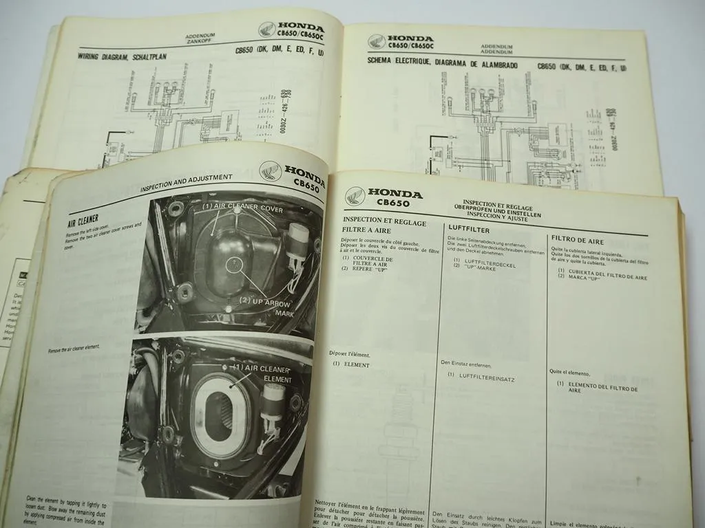Honda CB650 RC03 CB650C RC05 Werkstatthandbuch 1978 - 1981 Reparaturanleitung