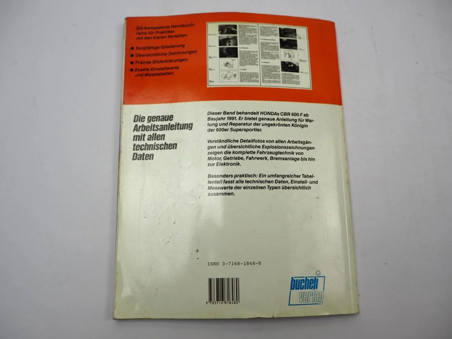 Honda CBR 600 F BJ 1991 - 1994 Reparaturanleitung Werkstatthandbuch Bucheli 5142