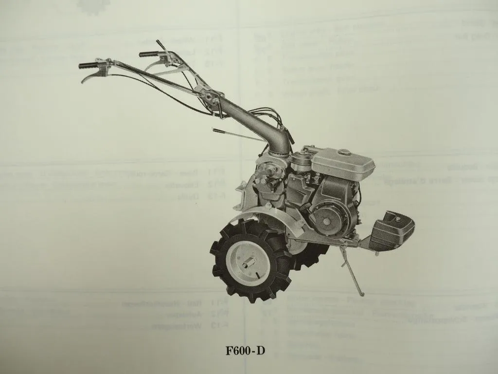 Honda F600 Tiller Einachsschlepper Ersatzteilliste Parts List 1977