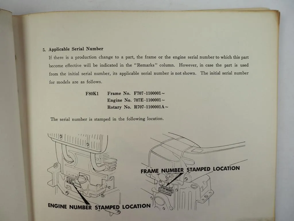 Honda F80K1 Einachsschlepper Ersatzteilliste Parts List 1972