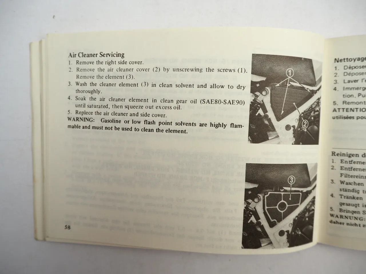 Honda MT80 S Betriebsanleitung Manuel du conducteur Owners Manual 1980