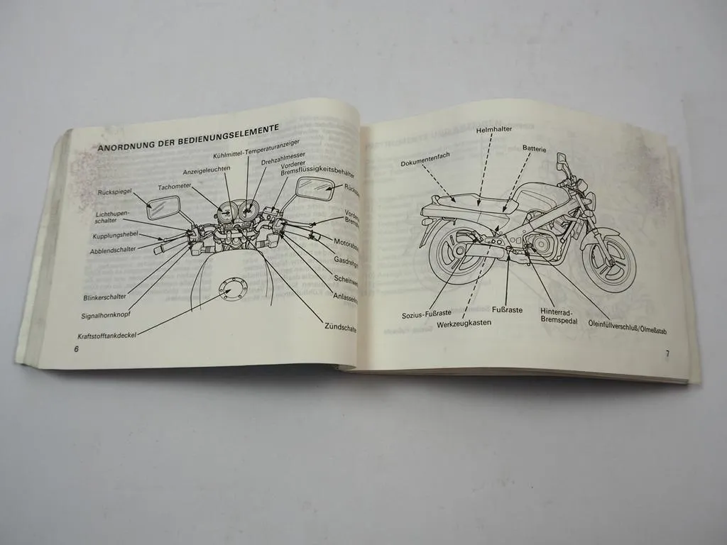 Honda NTV650 Revere SC33 Betriebsanleitung Fahrerhandbuch 1992 Manuel du conducteur Uso e Manutenzione