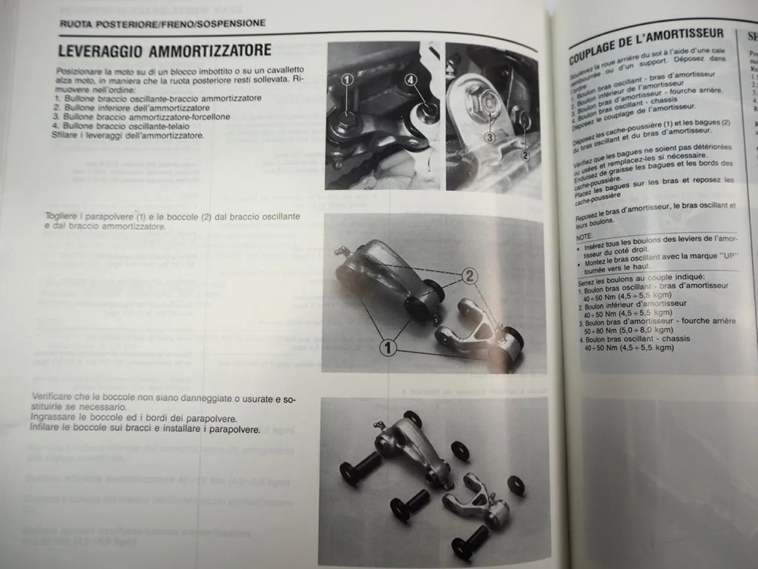 Honda NX 125 Shop Repair Manual 1989 Manuel d´atelier de Taller di Officina