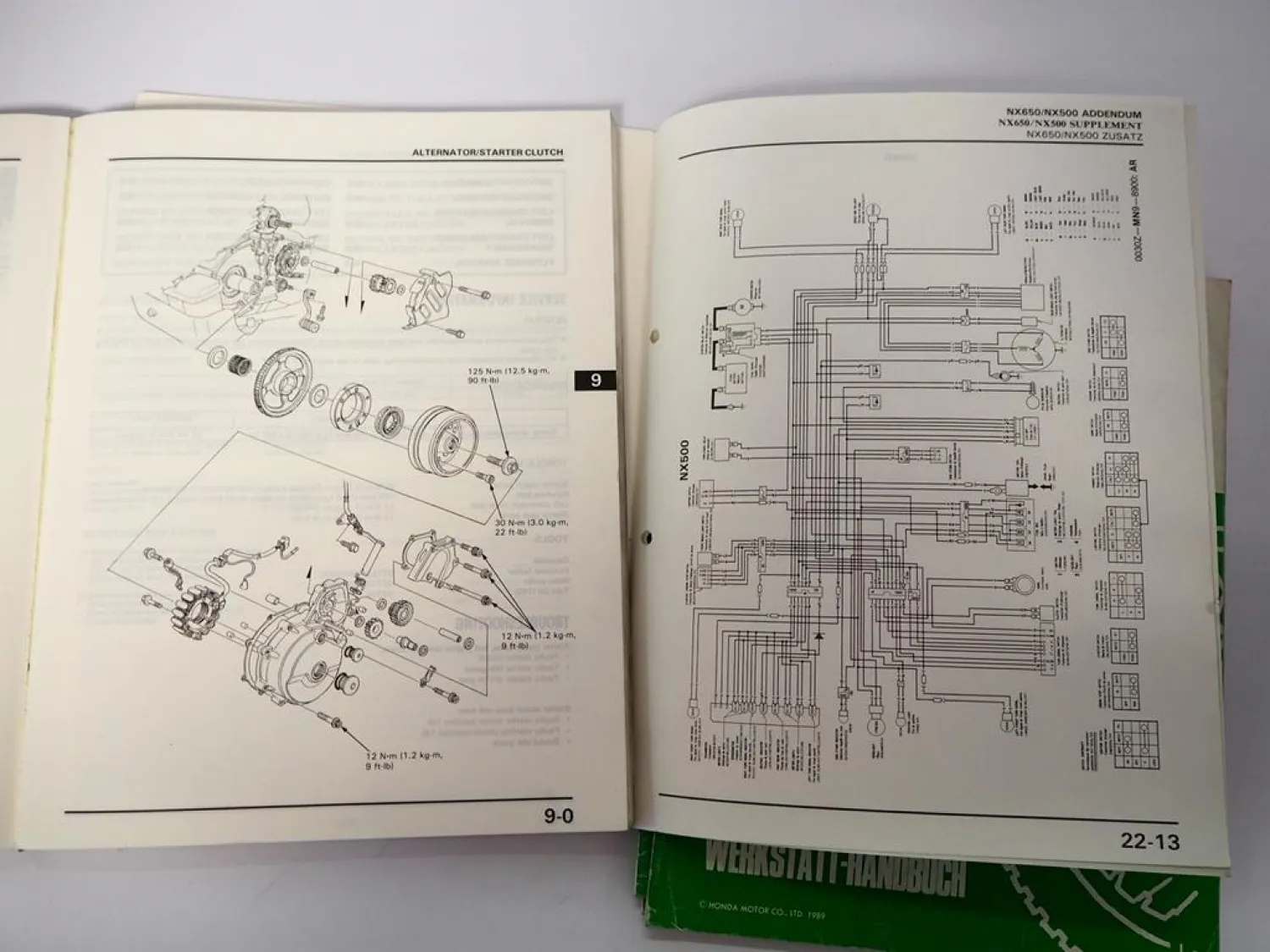 Honda NX500 NX650 Dominator RD02 Werkstatthandbuch Shop Manual 1988 - 1991