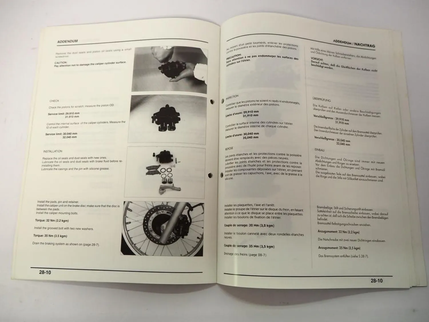 Honda NX500 NX650 V Dominator RD02E Werkstatthandbuch Shop Manual 1997 Ergänzung