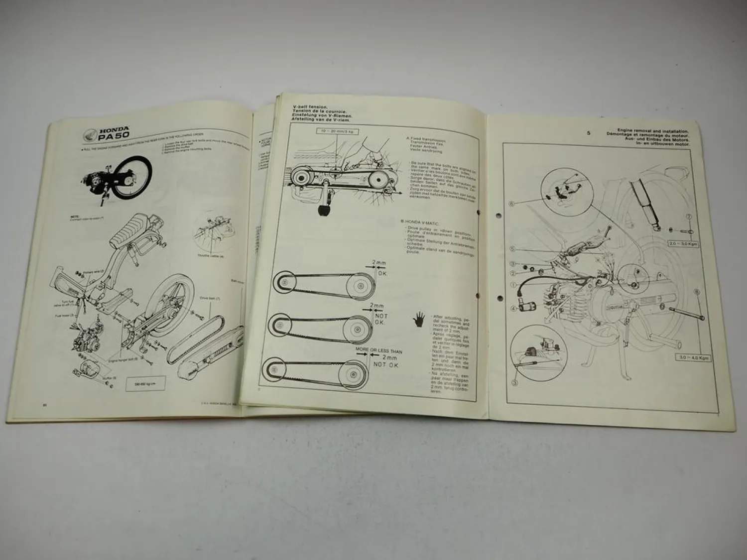 Honda PA 50 Camino Werkstatthandbuch Shop Repair Manual 1976 & 1982