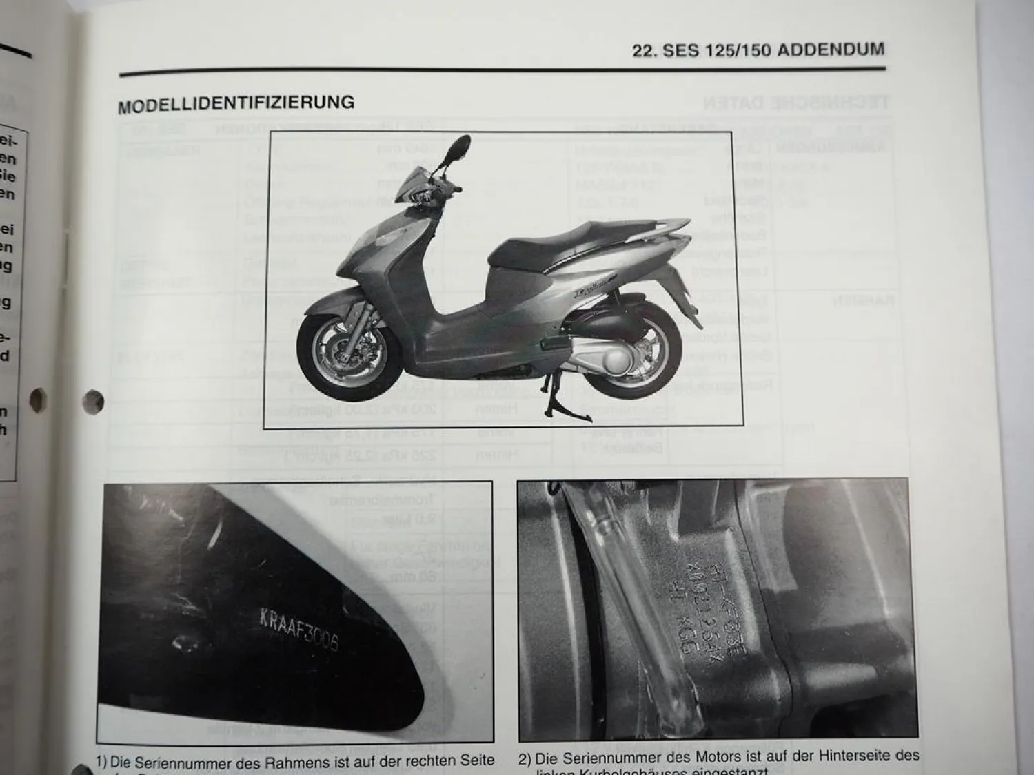 Honda SES 125 150 JF10 Werkstatthandbuch Ergänzung 2002 Orig. Reparaturanleitung