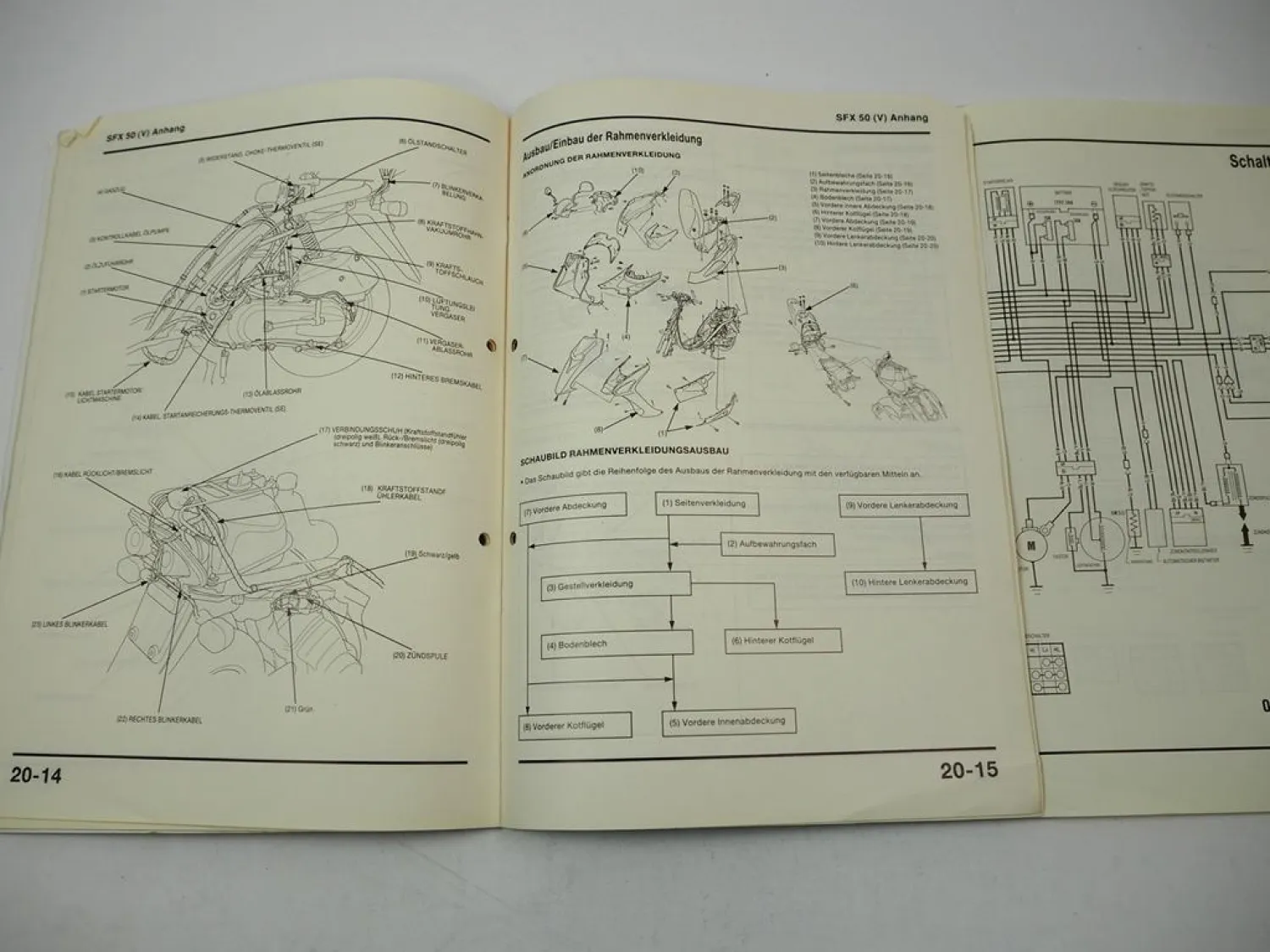 Honda SFX50 SFX50S (V) Roller Werkstatthandbuch Ergänzung Reparaturanleitung