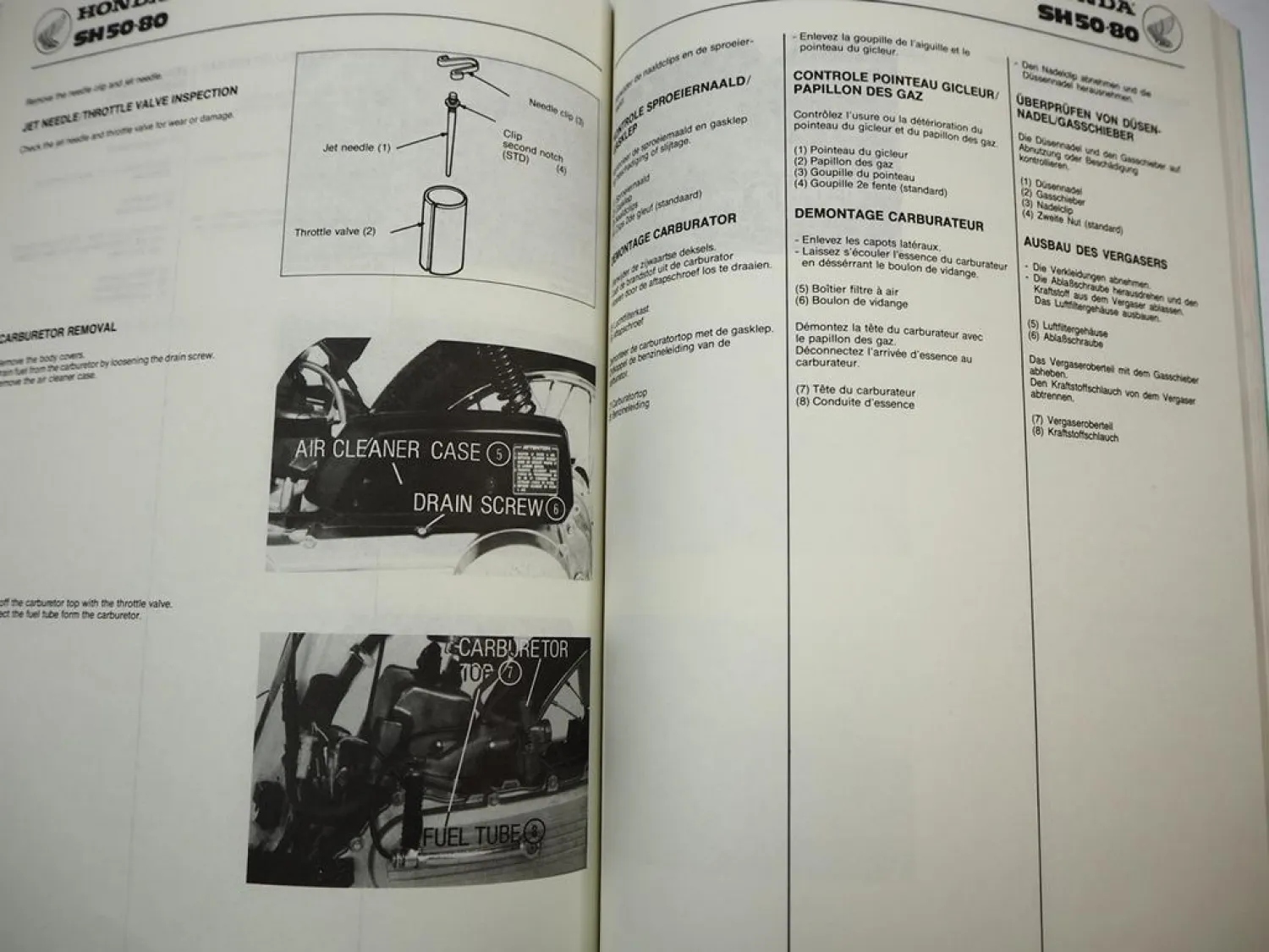 Honda SH50 SH80 Scoopy Roller Werkstatthandbuch Shop Repair Manual 1984