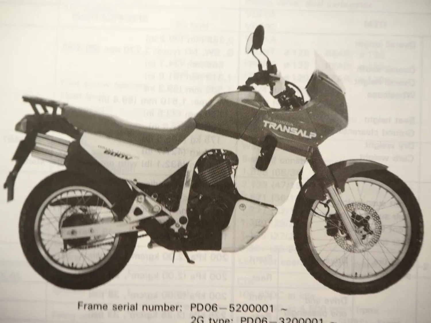 Honda Transalp XL600V K PD06 Werkstatthandbuch Reparaturhandbuch Ergänzung 1988