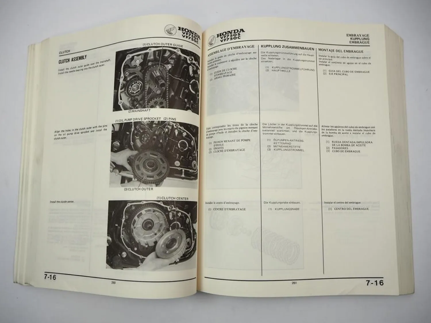 Honda VF750 Sports Custom RC07 RC09 Werkstatthandbuch 1982 Reparaturanleitung