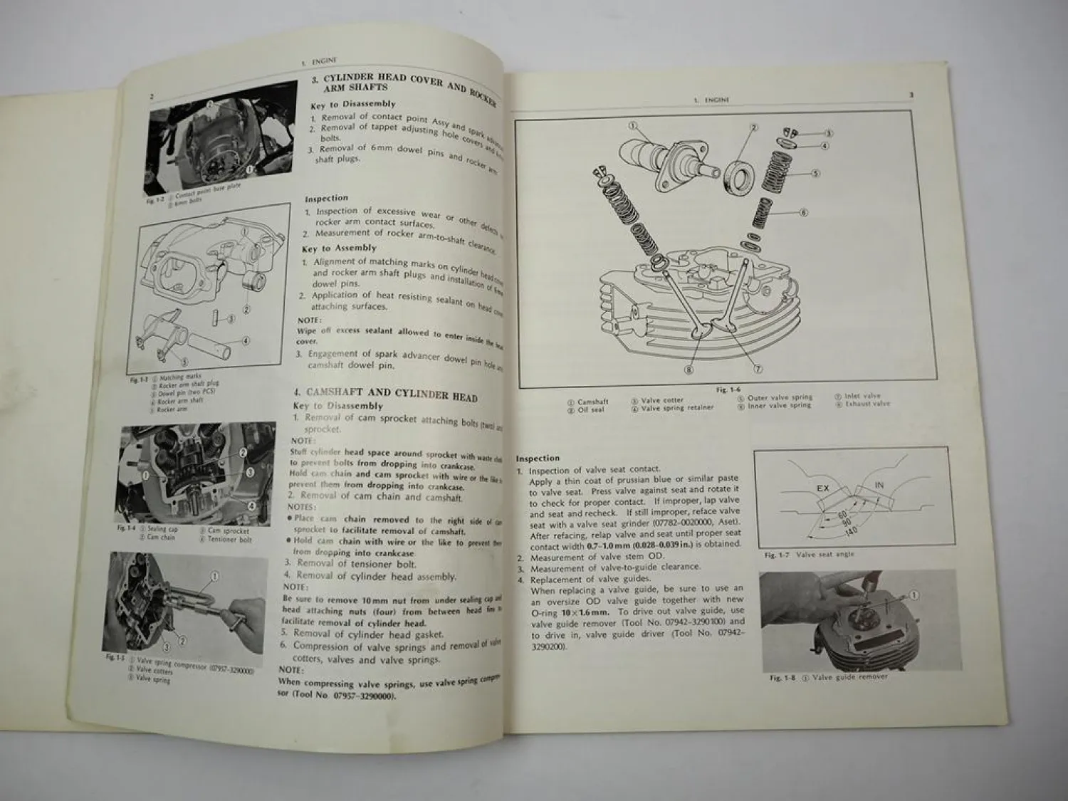 Honda XL250 and K1 K2 XL350 and K1 Repair Shop Manual Reparaturanleitung 1973