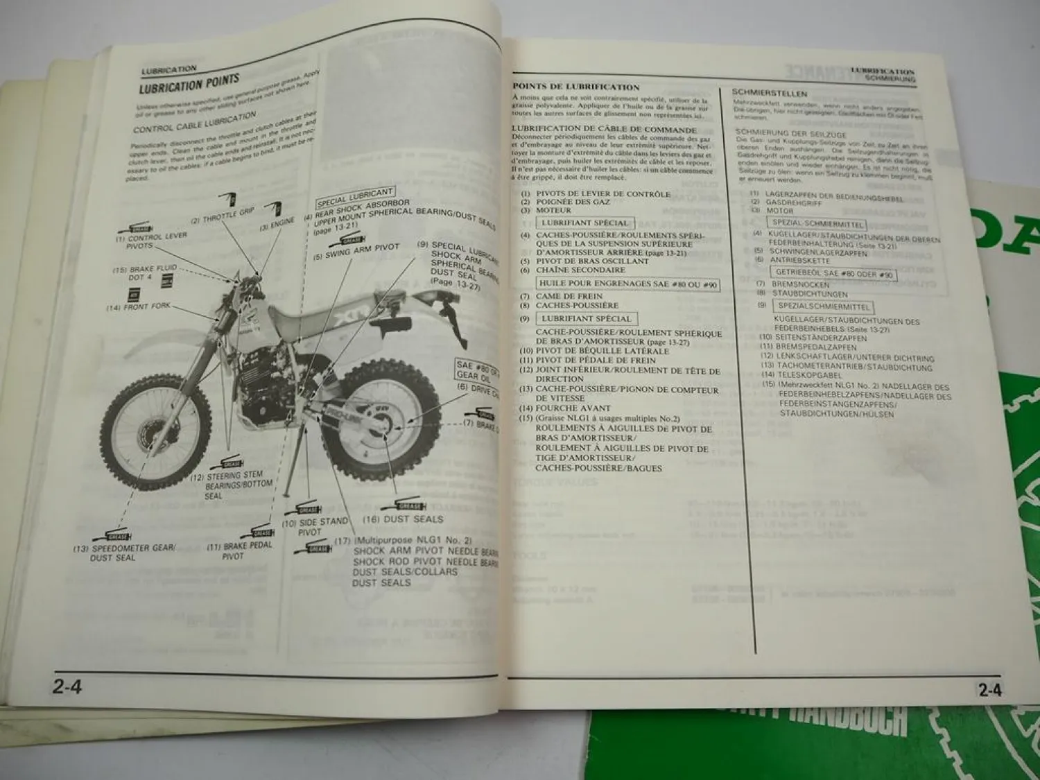 Honda XR600R Werkstatthandbuch ab 1985 Reparaturanleitung Shop Manual Manuel D´Atelier